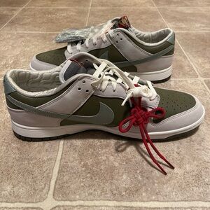 Nike Dunk Low Retro Medium Olive/Jade Horizon -Sail Size 15 New With Box